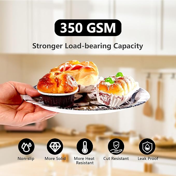 Grencian 96Pcs 25th Birthday Decorations for Men Women Black Silver 25th Birthday Party Plates Disposable Paper Tableware Set for Women Men Happy 25 Year Old Party Supplies, Serves 24
