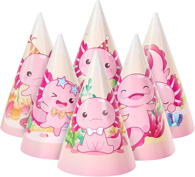 WERNNSAI Birthday Party Hats - 12 Pcs Birthday Party Supplies Cone Hat Headbands Colorful Paper Party Hats for Kids