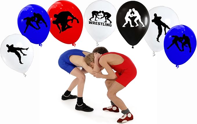 50 Pieces Wrestling Balloon Wrestling Match Themed Baby Shower Birthday Party Supplies Decorations Favors Balloon