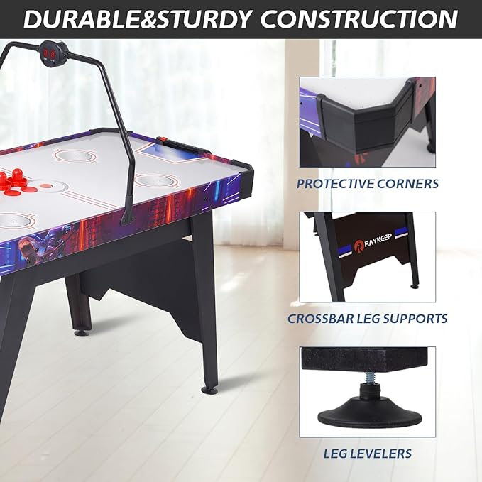 Air Hockey Pushers and Air Hockey Pucks, Indoor Games Goal Handles Paddles Replacement Accessories Set for Game Tables Equipment