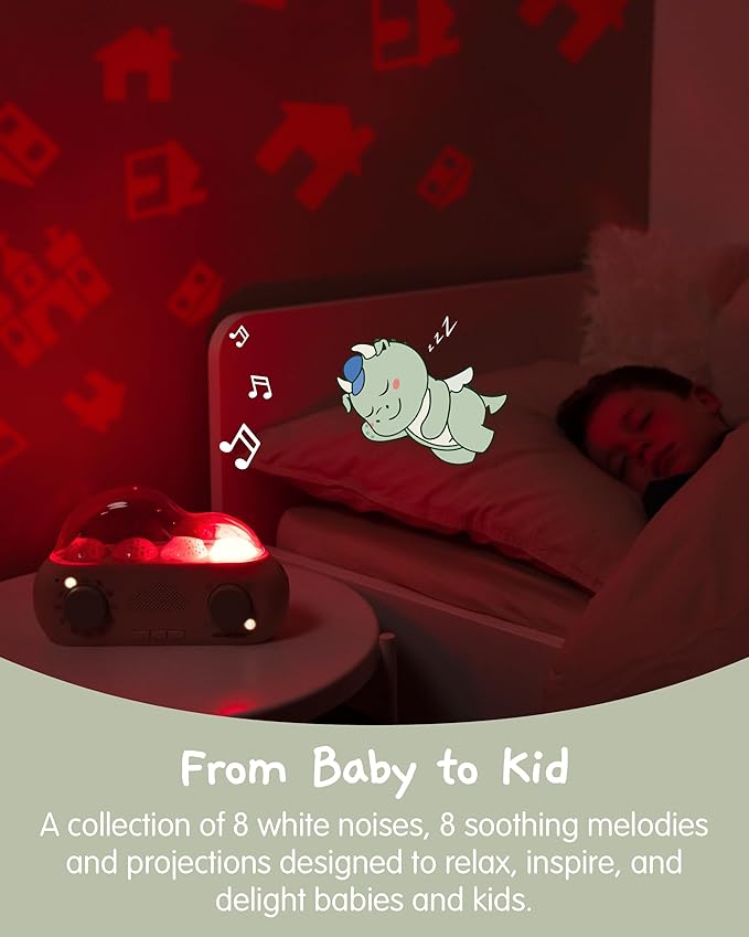 Cloudb Cloudbox Storytime Audio Story Books Toy Gift for Toddlers Kids Girls Boys | English/Spanish Voice Record Storyteller | 36 Stories, 8 Melodies, Star Projector Night Light White Noise Dreambox