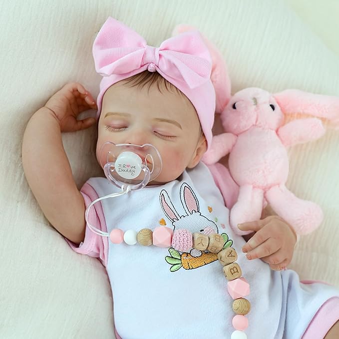 Realistic Reborn Baby Girl- 20 inch Full Vinyl Lifelike Newborn Baby Dolls, Realistic Real Life Baby Dolls Gift Set for Kids Age 3 +