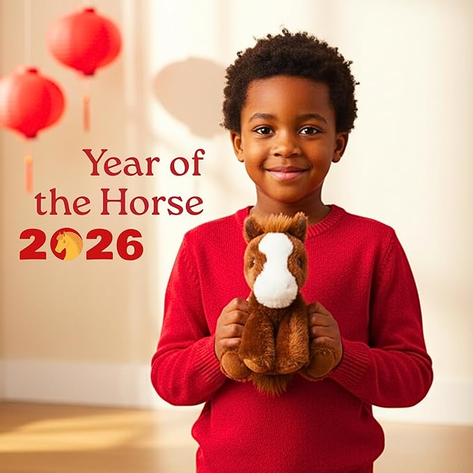 The Petting Zoo Floppy Horse Stuffed Animal Plushie, Gifts for Kids, Wild Onez Wildlife Animals, Horse Plush Toy 8 inches