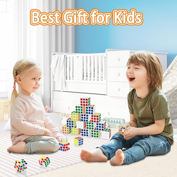 Mini Cube 20 Pack Magic Cube, Puzzle Party Favors for Kids Party Puzzle Game Toys Classroom Rewards & School Prize for Students, Stress Relief Toys Goody Bag Filler Birthday Easter Gift
