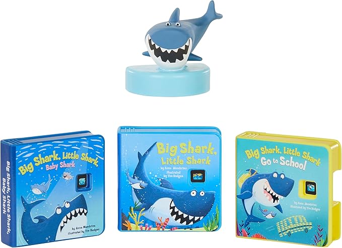 Little Tikes Story Dream Machine Big Shark, Little Shark Story Collection, Storytime, Books, Random House, Audio Play Character, Gift and Toy for Toddlers and Kids Girls Boys Ages 3+ Years