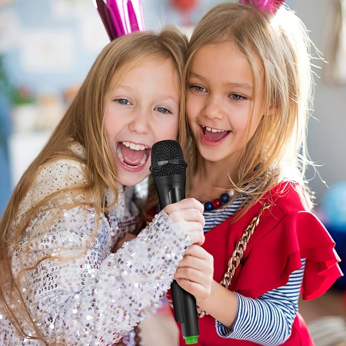 NUOBESTY Plastic Microphone Prop Fake Microphone for Kids Pretend Play Mic Toys Halloween Birthday Party Favors Stage or Costume Prop