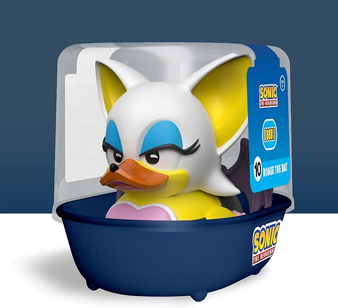 TUBBZ First Edition Rouge The Bat Collectible Vinyl Rubber Duck Figure - Official Sonic The Hedgehog Merchandise - Action TV, Film & Video Games
