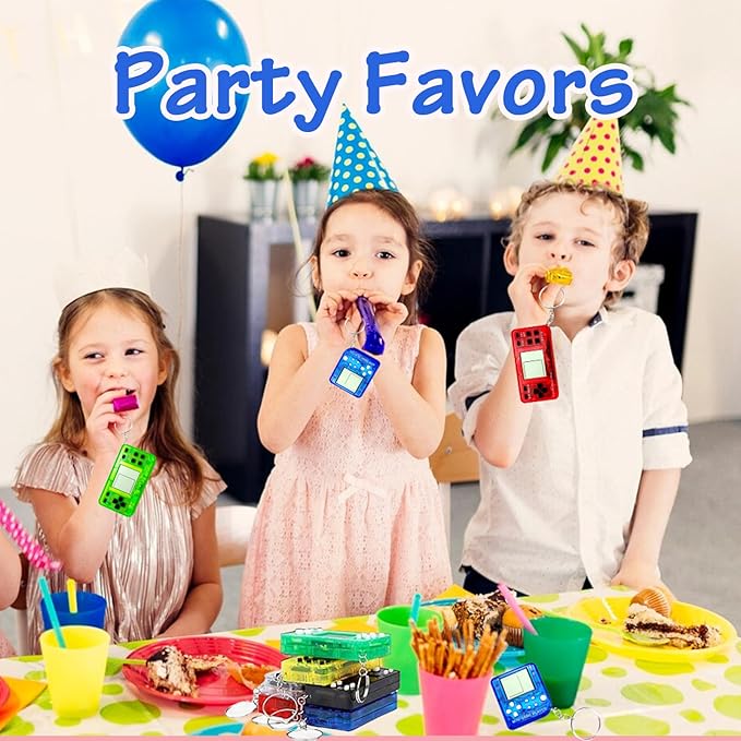 25PCS Video Game Party Favors for Kids, Video Game Keychain Party Supplies, Party Favors for kids 8-12, Classroom Prizes Birthday Gifts