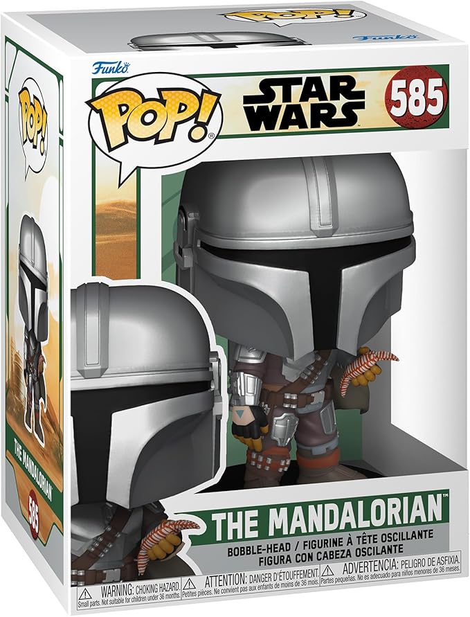 Funko Pop Star Wars: The Book of Boba Fett - The Mandalorian with Pouch - Collectable Vinyl Figure - Gift Idea - Official Merchandise - Toys for Kids & Adults - Sci-Fi Fans