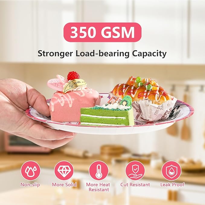 96Pcs Pink Hockey Birthday Party Supplies Hockey Girl Birthday Party Plates and Napkins Tableware Set for Girls Kid's Fans Gameday Sports Themed Party Decorations Serves 24