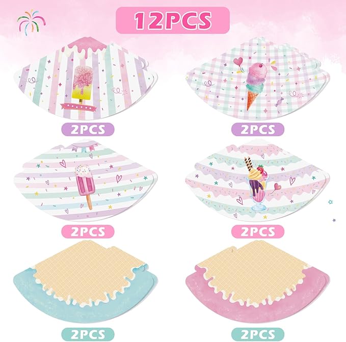 WERNNSAI Birthday Party Hats - 12 Pcs Birthday Party Supplies Cone Hat Headbands Colorful Paper Party Hats for Kids