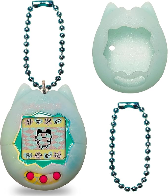 JCHPINE Silicone Cover Case for Tamagotchi Original Digital Pet, Protective Sleeve Skin for Original Tamagotchi Electronic Pet Toys Accessories (Only Case) (Blue)
