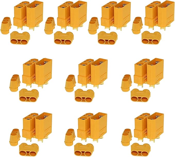 10 Pair XT90H XT90 Connector with Solder Point Cover Cap for RC Lipo Battery Motor, RC Charger RC Car Truck