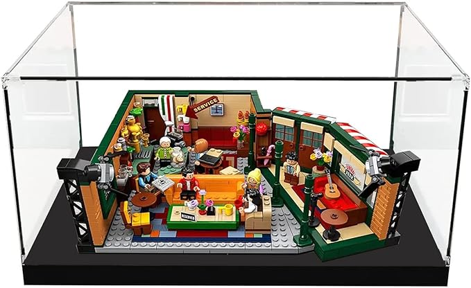 Acrylic Display Case for Ideas The Friends Central Perk 21319 Toys Collectibles Ideas Seinfeld 21328,Assemble Acrylic Box Dustproof Protection Showcase with Black Base(13.7x9.8x6 inch)