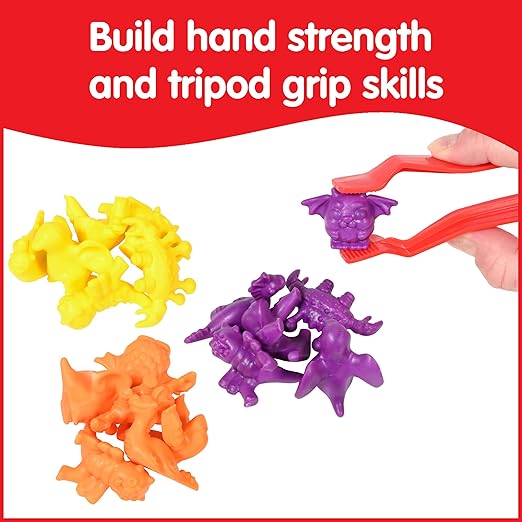 edxeducation Monster Counters - Set of 36 - Early Math Manipulatives - Learn Counting, Colors, Sorting and Sequencing - Home Learning