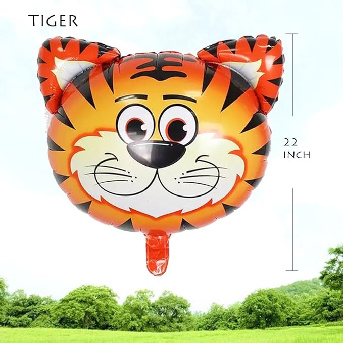 Jungle Safari Birthday Party Decorations - 6 Pack Giant Animal Balloons for Boy Kids' Safari Jungle Baby Shower Wild One Birthday Zoo Party Decorations