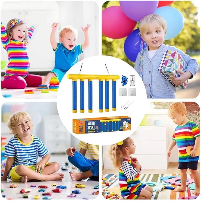 Reflex Challenge Drop Sticks Game - Hand Eye Coordination & Reaction Training Toy for Kids & Adults, Nerve Exercise Catching Sticks Game