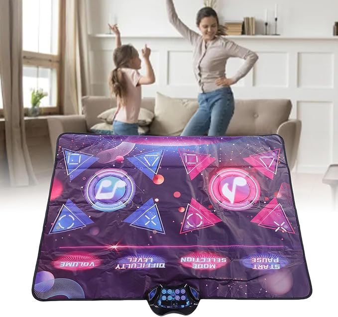 Kids Dance Mat with 8 Game Modes, Electronic Music Dance Pad for 2 Players - Interactive Quiet Play Indoor Activity Toy, Perfect Birthday Christmas Boys and Girls