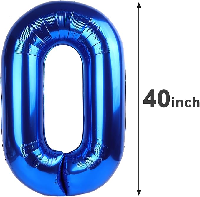 Navy Blue Jumbo Number 30 Balloon 40 Inch, Boy Girl 30 Birthday Supplies, Foil Helium 30 Birthday Giant Balloon, Mylar Blue Number Balloons Anniversary Decorations