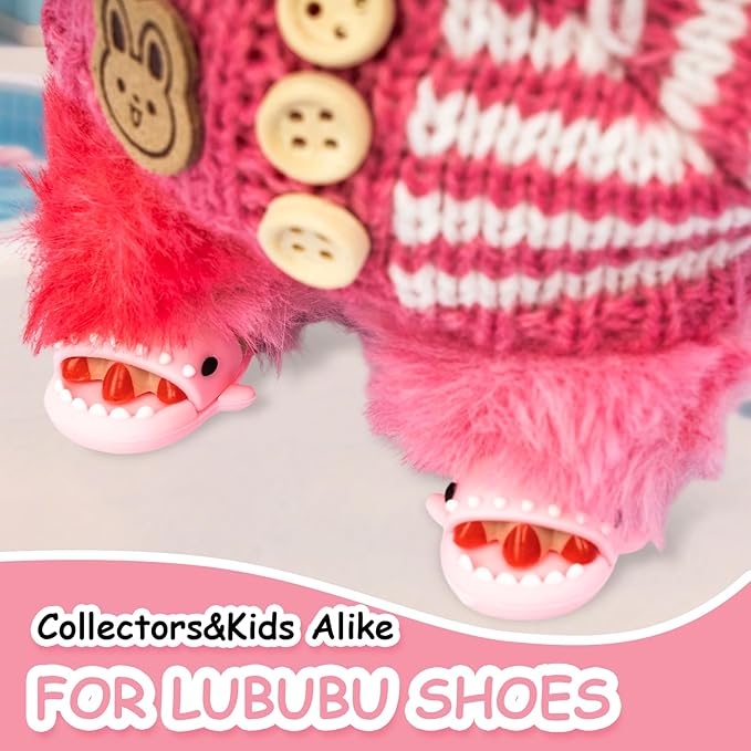 Clothing Shark Summer Sandals for Dolls - Open-Toe Slippers, Cute Accessories Easter Gifts for Photography, Display & Collectors Age Limit 15+ Easter Gifts(Pink)