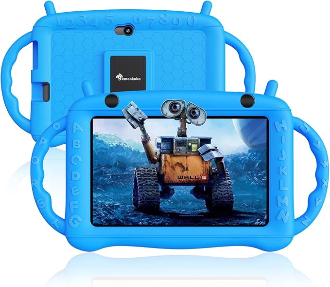 7 inch Tablet for Kids 2-10, Educational Learning Toddler Tablet Android 12 with Shockproof Case, 2GB RAM+32GB ROM, Parental Control, Dual Camera, Gift for Boy Girl