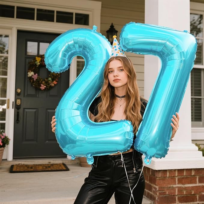 40 Inch Number Blue 7 Balloon,Large Dark Blue Foil Number Balloons 7 17 27 70 for Boys Girls Men Women Digit 7 Balloons Birthday Anniversary Events Party Decorations Supplies