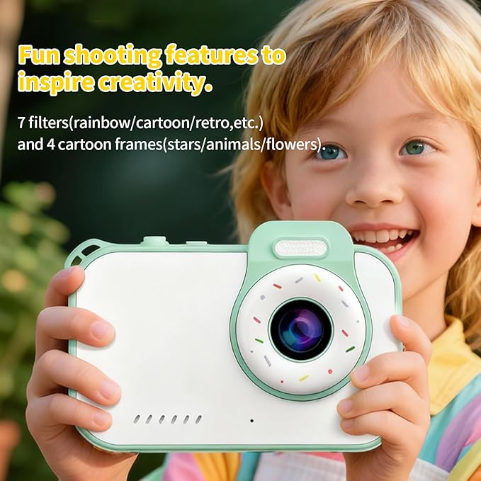 High-Definition 4K Kids Camera Toys for 3-12 Year Old Boys Girls,Mini Kid Digital Video Camera Children Camera Toy Dual-Lens Camera with 2.8in Color Screen,Best Christmas Birthday Gifts