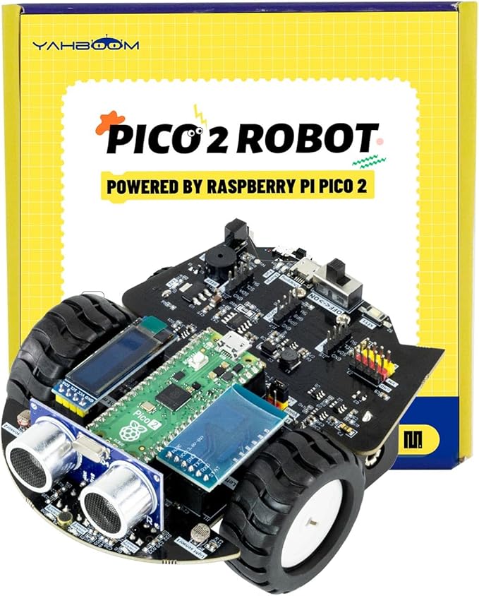 Yahboom Raspberry Pi Pico2 Smart Robot Car Starter Programming Robot Kit DIY MicroPython Scientific Electronics Programming Project Kit