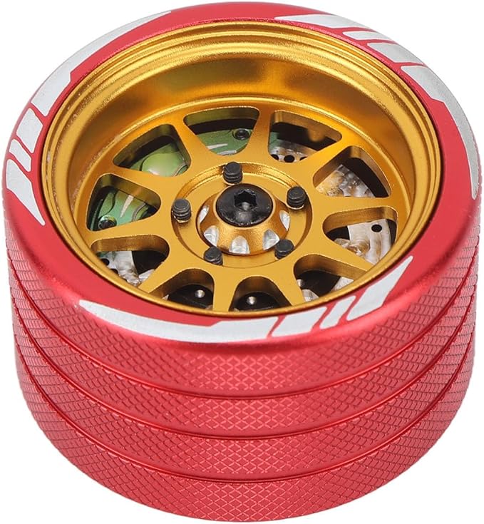Acouto Lightweight Aluminum Alloy Remote Control Handwheel with Simulation Disc for NB4 RC Car - Enhance Performance & (D Type)