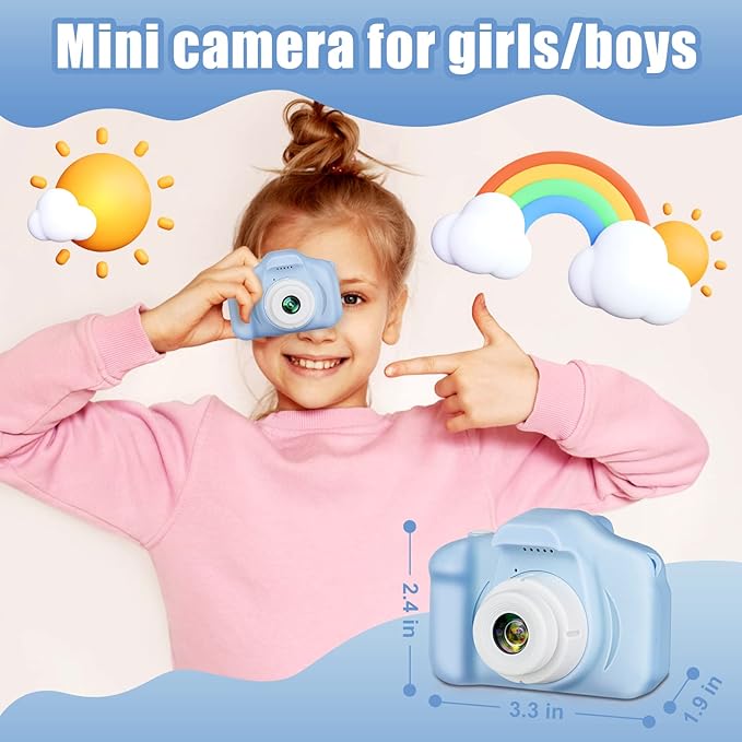 Kids Selfie Camera,Kids Camera for Age 3-12 Toddler HD Digital Video Cameras Portable Children Selfie Camera with 32GB SD Card