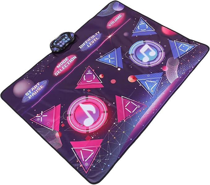 Kids Dance Mat, Fabric Music Electronic Toy with 8 Game Modes, Engaging Interactive Dual Player Dance Pad for Boys and Girls