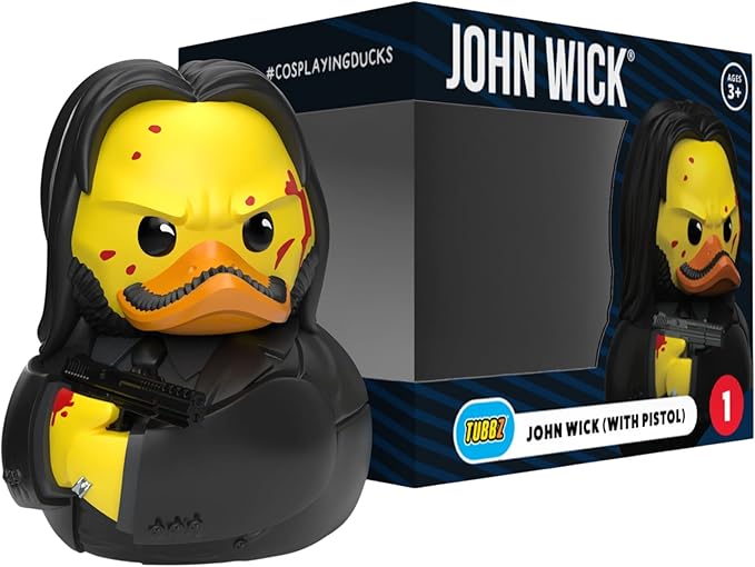 TUBBZ Boxed Edition: John Wick Chapter 3 - John Wick Pistol Cosplaying Rubber Duck Vinyl Figure