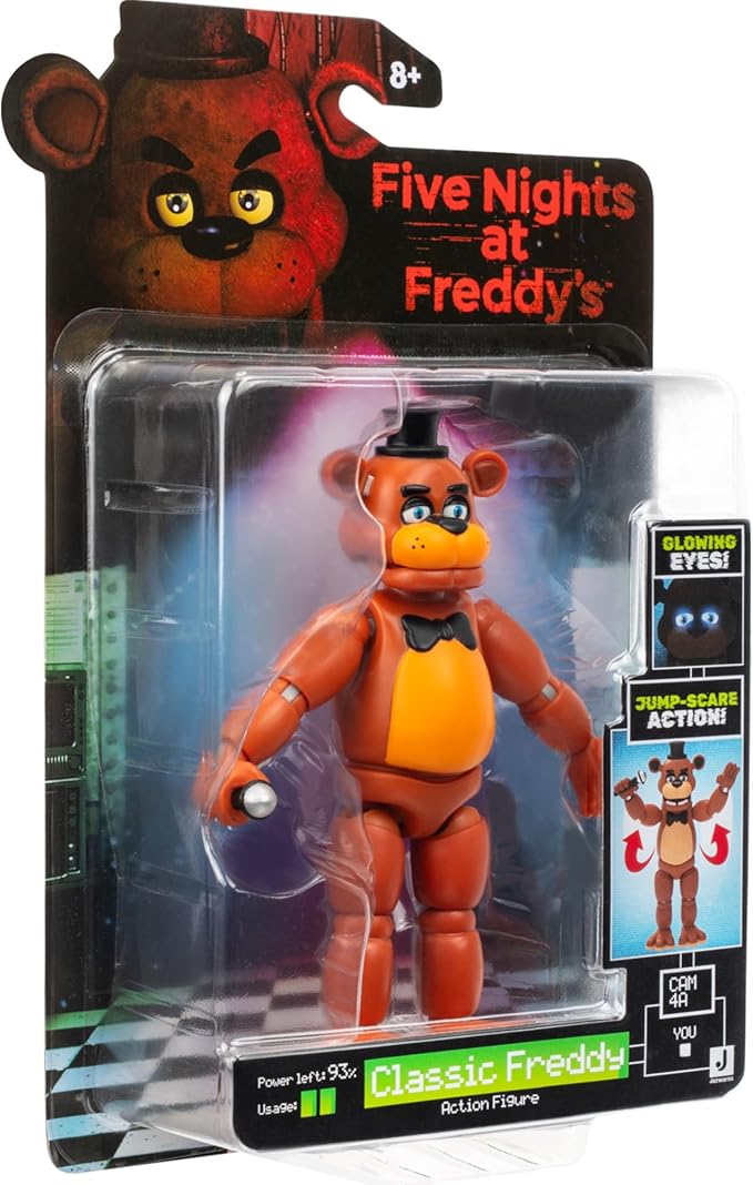 Jazwares Five Nights at Freddy’s Classic Freddy - 5-Inch Articulated Figure with Jumpscare Feature and Glow-in-The-Dark Eyes