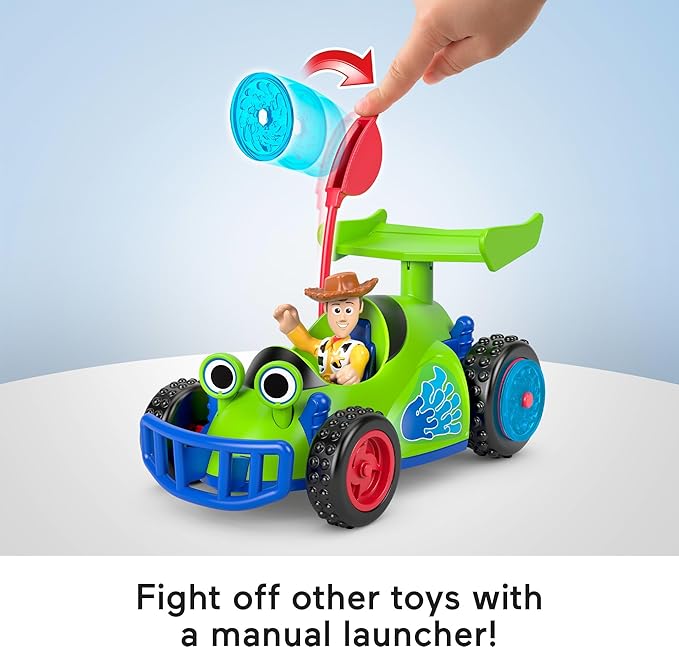 Fisher-Price Imaginext Woody & R.C. Play Set, with 3-inch Action Figure, Toy R.C. Vehicle & 2 Projectiles, Inspired by Disney and Pixar Toy Story