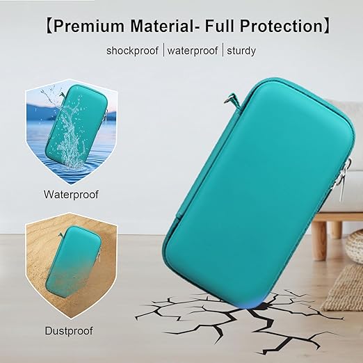 Elonbo Carrying Case for TaddToy/WELLST·G/Beijue/FAMILY POCKET/CCTU/X- JOYKIDS/GREENCREEK/Beico/KAVOYI/GuaiyeyeAP/TEBIYOU Handheld Game Console, Portable Electronic Gaming Player Bag, Green+