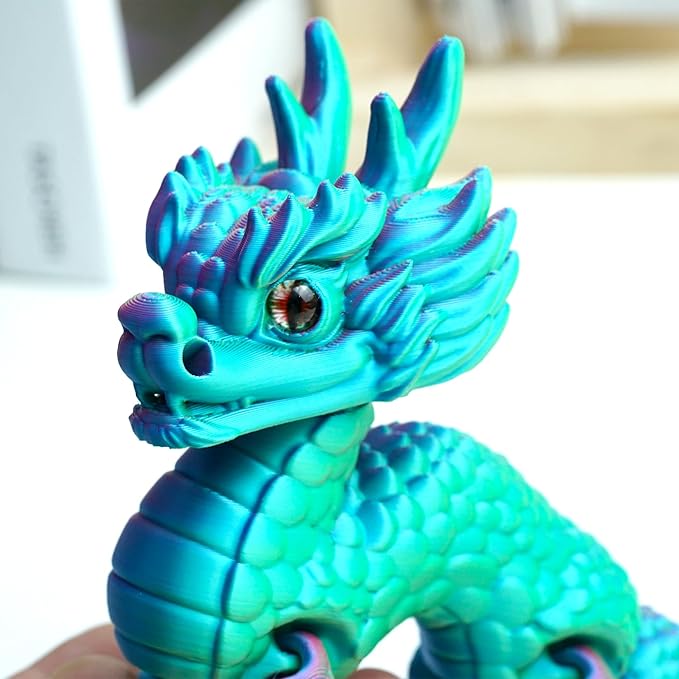 3D Printed Kylin Model,Flexible Animals Toy Statue,Movable Joints,Home Office Decor,Interesting Toys for Autism/ADHD,Festival Gifts toco,Fidget Toys, Executive Desk Animals Toy