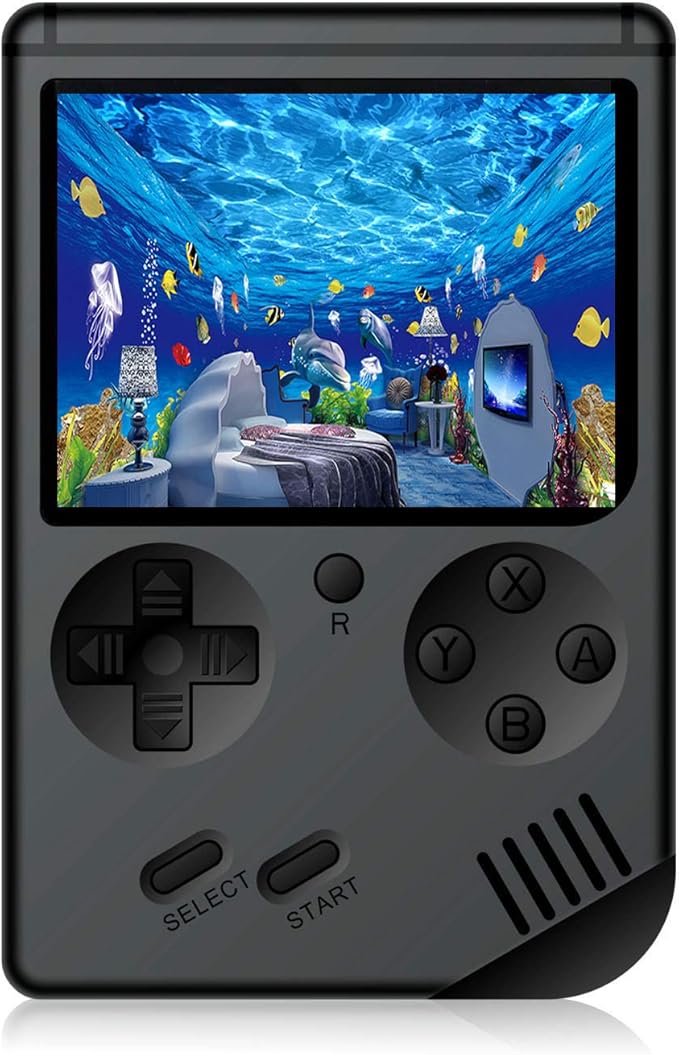 Retro Handheld Games Console for Kids/Adults, 168 Classic 8 Bit Games 3 inch Screen Video Games with AV Cable Play on TV (Black)