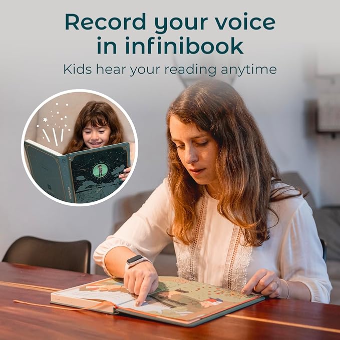 Cali’s Books Jack and The Beanstalk - infinibook Reader Recordable Storybooks for Kids, Customizable Interactive Audio Book Reader for Toddlers, Educational Screen-Free Toy
