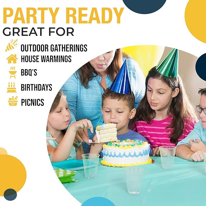 Exquisite Party Solids 12 Oz Clear Plastic Cups For Party Supplies 50 Pack | Clear Disposable Cups Plastic | Disposable Drinkware For Parties, Events & Everyday