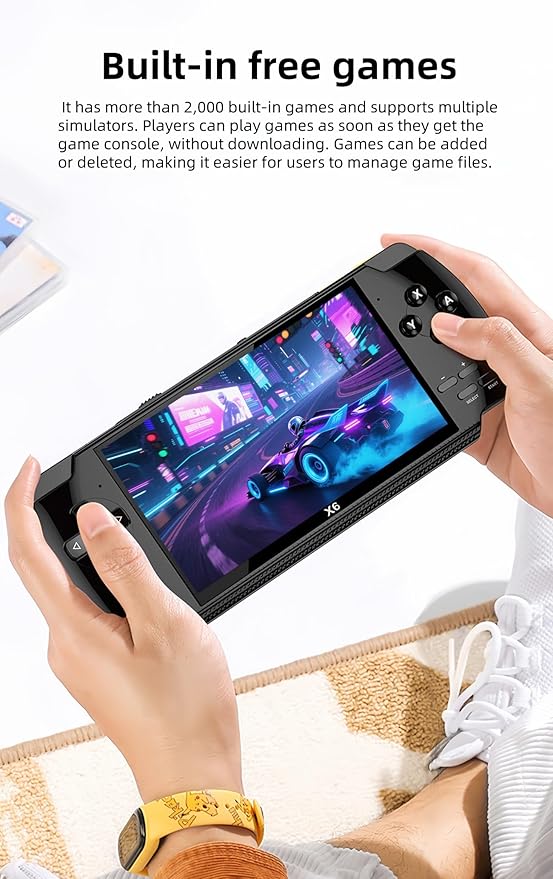 CUZCOP 4.3-inch Video Game Console Retro Portable Handheld Game Device Support Video/Music/E-book Playback Nostalgic Kid's Birthday/Christmas Gift/Toy Suitable for Home/Uutdoors/Travel (White)