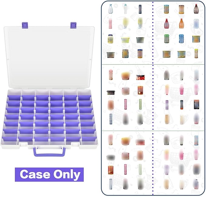 Case Compatible with 5 Surprise for Mini Brands Toys Series 1-4 Mystery Capsule Storage, for Mini Mart Collection Organizer for Collectibles(Case Only) (White)