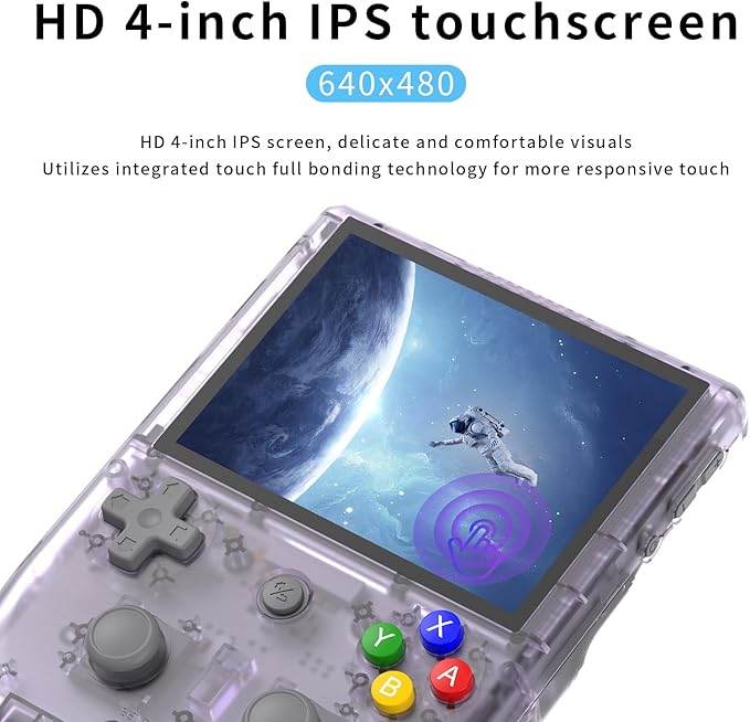 RG405V Retro Handheld Game, Android 12 Built-in 128G TF Card 3172 Games,4 inch IPS Touch Screen with Game Front-end,RG405V Supports 5G WiFi Bluetooth 5.0