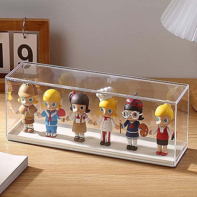 Clear Acrylic Display Case for Mini Pop Figures,Desktop Storage Cabinet Organizer for Doll Toy Collectibles, Action Figures, Mini Figurines Dustproof Protection