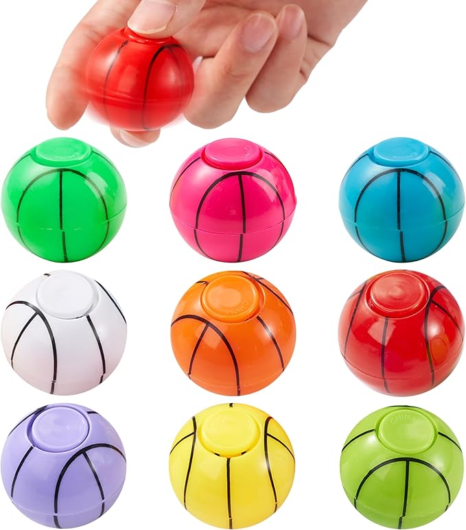 JOYIN 36 Pack Basketball Fidget Spinners for Kids, Basketball Party Favors, Fidget Toys Bulk, Stress Balls, Easter Egg Fillers Goodie Bag Stuffers for Birthday Party, Treasure Box for Classroom