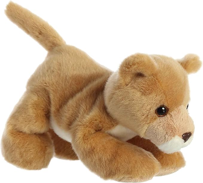 Aurora® Adorable Mini Flopsie™ Leah Lioness™ Stuffed Animal - Mini Companions Ready for Playful Adventures - for Kids All Ages, Toddlers, Adults, and Families - Brown 8.5 Inches