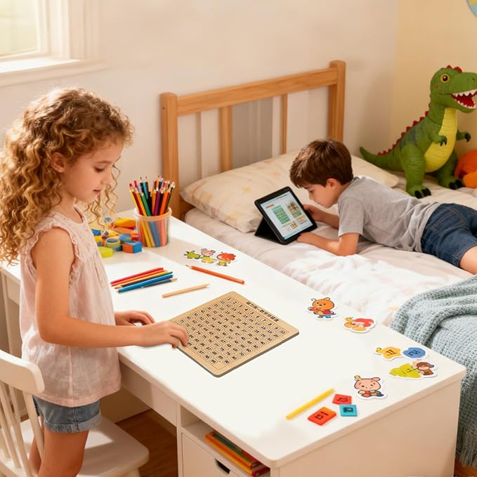 Slide Puzzle 1-99 Number Magnetic Educational Counting Toy - Doodle Board with Pen for Boys Girls Teens | Fun Learning Game for Easter Travel Christmas Holidays and Skill Development