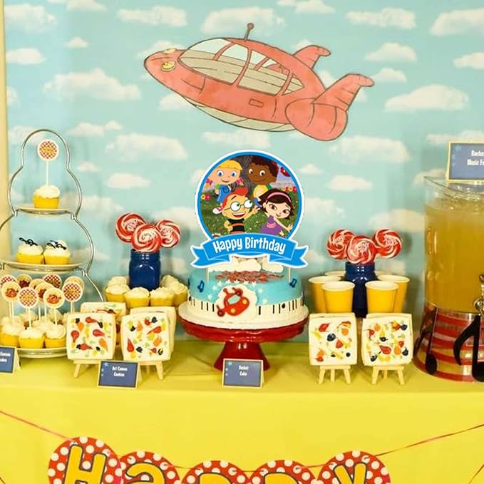 Little Einsteins Birthday Party Decorations, Caroon Little Einsteins Party Supplies with Banner, Cake Topper, Cupcake Toppers, Balloons for Fans Birthday Party Favors