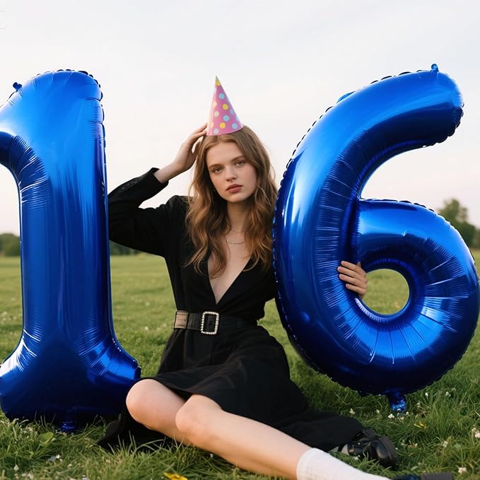40 Inch Navy Blue Foil Number 6 Foil Balloon 6th 16th 60th 66th Birthday Jumbo Anniversary Corporate Milestone Event Decorations Dark Blue 6 Digit Birthday Party