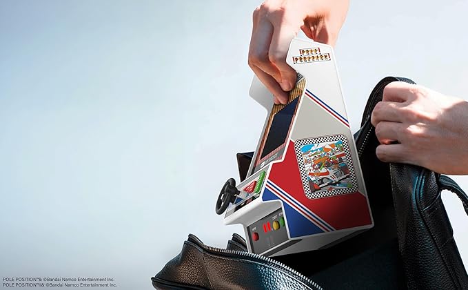 My Arcade Pole Position Racing Player: Retro Mini Arcade Game Console with 2 Games, Real Racing Controls, Gifts for Adults, Full Color Screen