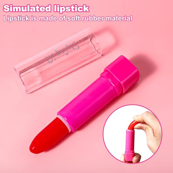 Children's Home Makeup Toy Set of 10, Liquid Free and Powder Free, Girl Dress-Up Toy, Kids Pretend Play，Toys for Girls Princess Birthday Gift Age 4 -12
